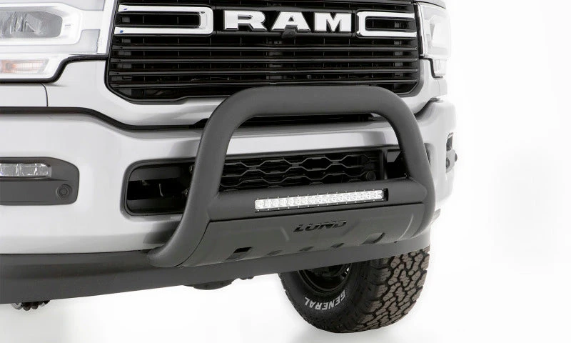 Lund RAM 2500 Bull Bar W/Light & Wiring - Black 3 Lund RAM 2500 Bull Bar W/Light & Wiring - Black