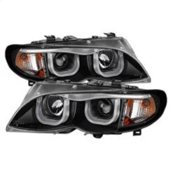 Spyder BMW E46 3-Series 02-05 4DR Projector Headlights 1PC 3D Halo Blk PRO-YD-BMWE4602-4D-3DDRL-BK -Esptruck Shop 97a2f83bfcdb7500626fcebd5a3f2054