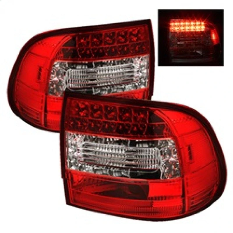Spyder Porsche Cayenne 03-07 LED Tail Lights Red Clear ALT-YD-PCAY03-LED-RC 4 Spyder Porsche Cayenne 03-07 LED Tail Lights Red Clear ALT-YD-PCAY03-LED-RC - Image 2