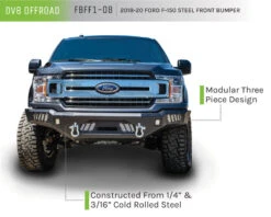 DV8 Offroad 2018+ Ford F-150 Front Bumper W/ Light Holes -Esptruck Shop a130edaebec12e8a6f1755fb857a692a