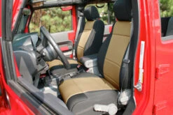 Rugged Ridge Seat Cover Kit Black/Tan Jeep Wrangler JK 2dr -Esptruck Shop ab16307867a0bb6393e2dc1431aaaa61