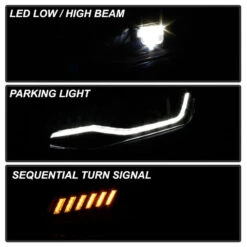 Spyder Chevy Camaro 16-18 Halogen Model Full LED Headlights Black PRO-YD-CCAM16HALAP-SEQ-BK -Esptruck Shop ac1de5c8f9f2bb218d45bb4be97560c1