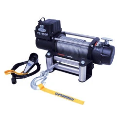 Superwinch 9500 LBS 12V DC 11/32in X 95ft Steel Rope Tiger Shark 9500 Winch