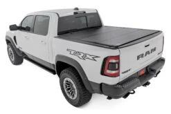 Hard Tri-Fold Flip Up Bed Cover - 6'4" - Ram 1500 (19-23) 1500 TRX (21-23) -Esptruck Shop ag4a1605 1 1