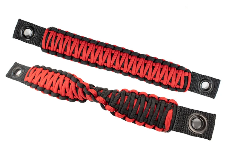 Fishbone Offroad 97-06 Jeep Wrangler Paracord Door Handles - Black/Red 3 Fishbone Offroad 97-06 Jeep Wrangler Paracord Door Handles - Black/Red