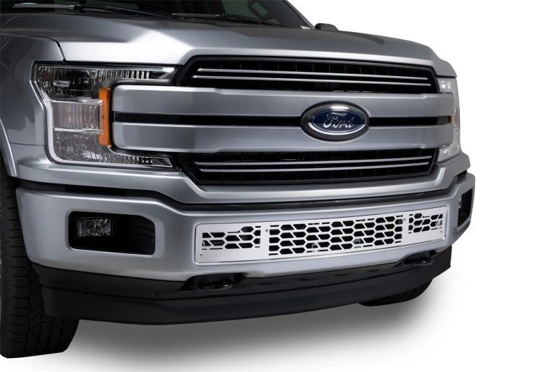 Putco 18-20 Ford F-150 - Hex Shield Style - Polished SS Bumper Grille Inserts 6 Putco 18-20 Ford F-150 - Hex Shield Style - Polished SS Bumper Grille Inserts - Image 4