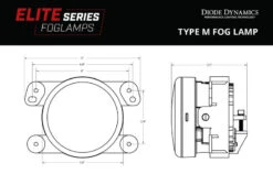 Diode Dynamics Elite Series Type M Fog Lamps - White (Pair) -Esptruck Shop ba0a9f97a3ba814e5404177283b08b53