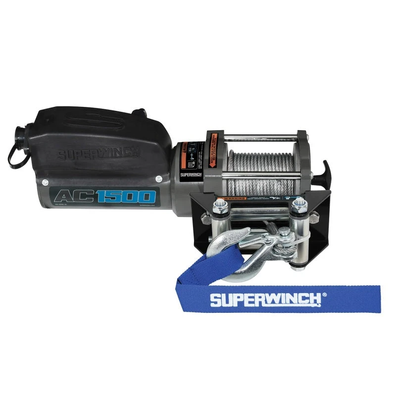 Superwinch 1,500 Lbs. 1.1 HP 120V AC 1/8 In X 35ft. Wire Rope - Gray Wrinkle 8 Superwinch 1,500 Lbs. 1.1 HP 120V AC 1/8 In X 35ft. Wire Rope - Gray Wrinkle - Image 6