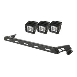 Rugged Ridge Jeep Wrangler JK Black 3 Sqaure LED Hood Mounted Light Bar Kit -Esptruck Shop bc8521d151d0eeb64795fb1bc54dad0c