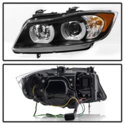 Spyder BMW E90 3-Series 06-08 4DR Headlights - Halogen Model Only - Black PRO-YD-BMWE9005V2-AM-BK -Esptruck Shop c367f7d7cc428106161359c2139a35b2