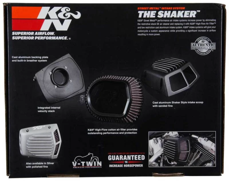 K&N Street Metal Intake System Harley Davidson Shaker Silver H/D Touring Models 19 K&N Street Metal Intake System Harley Davidson Shaker Silver H/D Touring Models - Image 17