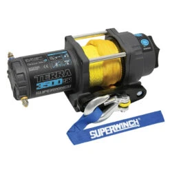 Superwinch 3500 LBS 12V DC 7/32in X 32ft Synthetic Rope Terra 3500SR Winch - Gray Wrinkle
