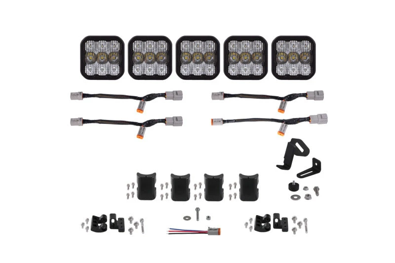 Diode Dynamics SS5 Pro Universal CrossLink 5-Pod Lightbar - White Combo 3 Diode Dynamics SS5 Pro Universal CrossLink 5-Pod Lightbar - White Combo