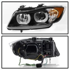 Spyder BMW E90 3-Series 06-08 4DR Headlights - Halogen Model Only - Black PRO-YD-BMWE9005V2-AM-BK -Esptruck Shop ca2731fc1e83ccea2101b86072090cf0