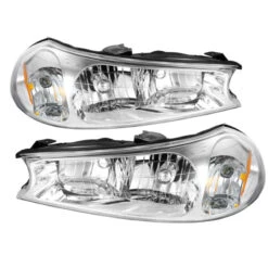 Spyder Xtune Ford Contour 98-00 Crystal Headlights Chrome HD-JH-FCON98-C