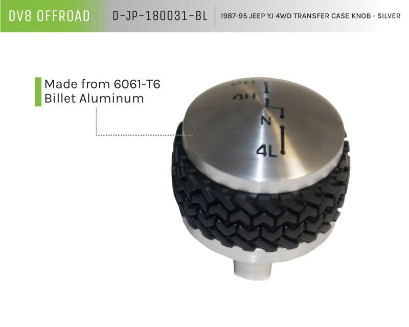 DV8 Offroad 1987-1995 Jeep YJ 4WD Transfer Case Knob 7 DV8 Offroad 1987-1995 Jeep YJ 4WD Transfer Case Knob - Image 5