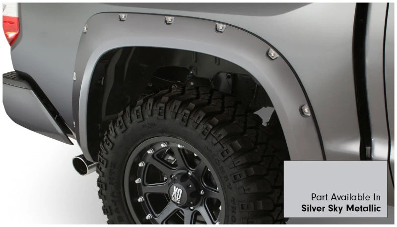 Bushwacker 16-18 Toyota Tundra Fleetside Pocket Style Flares 4pc 66.7/78.7/97.6in Bed - Silver Sky 16 Bushwacker 16-18 Toyota Tundra Fleetside Pocket Style Flares 4pc 66.7/78.7/97.6in Bed - Silver Sky - Image 14