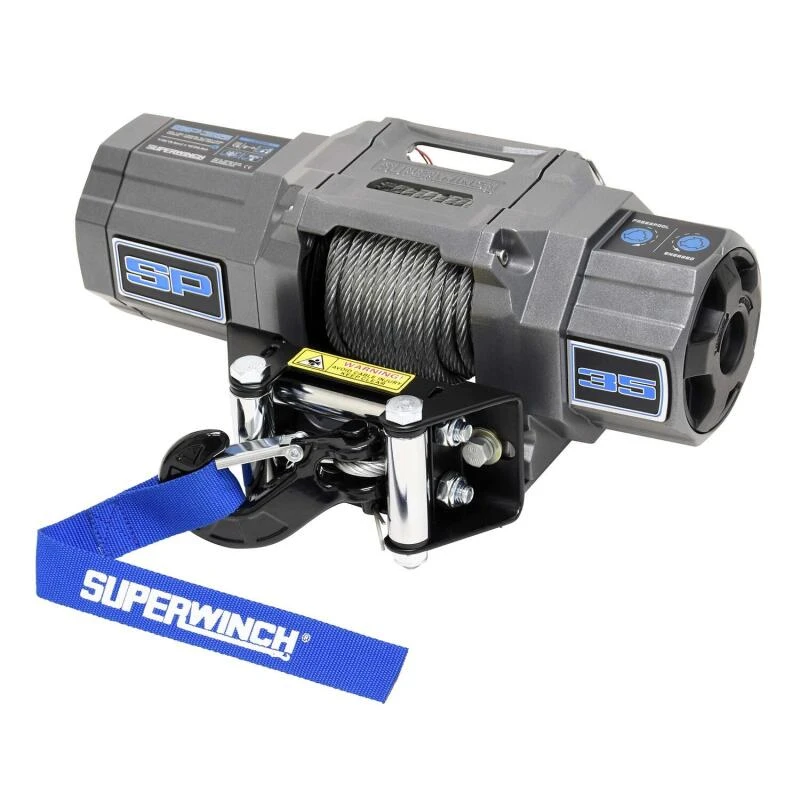 Superwinch 3500 LBS 12V DC 7/32in X 40ft Steel Rope Roller Fairlead SP 35 Winch 4 Superwinch 3500 LBS 12V DC 7/32in X 40ft Steel Rope Roller Fairlead SP 35 Winch - Image 2
