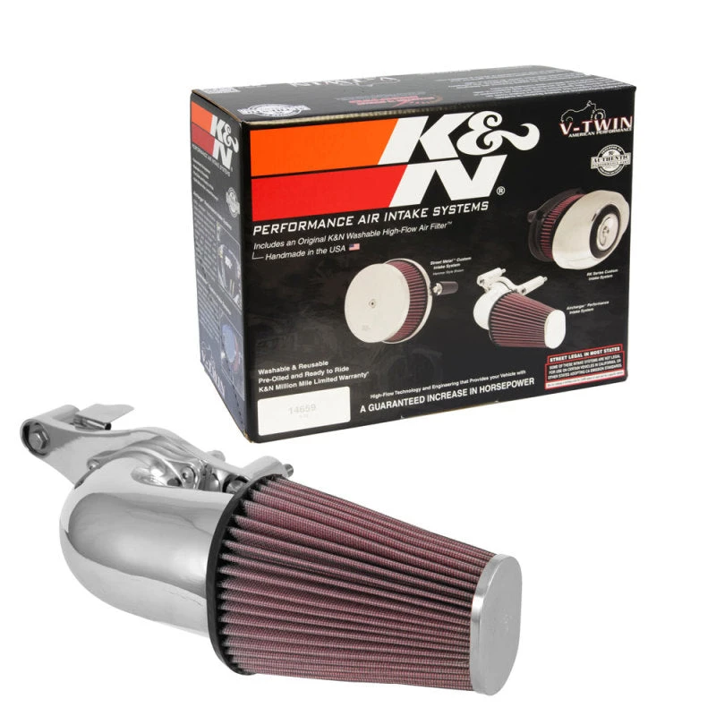 K&N FIPK H/D Touring Models 2017 Chrome Performance Air Intake System 14 K&N FIPK H/D Touring Models 2017 Chrome Performance Air Intake System - Image 12