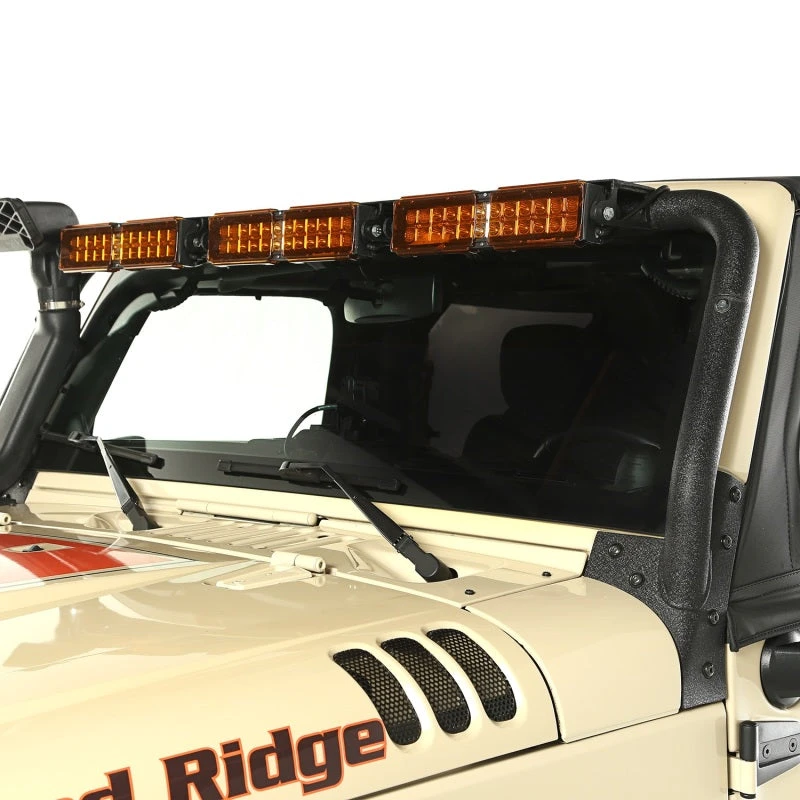Rugged Ridge Jeep Wrangler JK Windshield LED Light Bar 6 Rugged Ridge Jeep Wrangler JK Windshield LED Light Bar - Image 4
