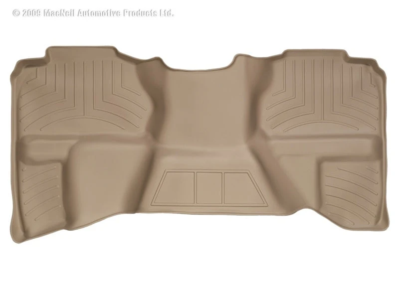 WeatherTech Chevrolet Silverado Extended Cab Rear FloorLiner - Tan 4 WeatherTech Chevrolet Silverado Extended Cab Rear FloorLiner - Tan - Image 2