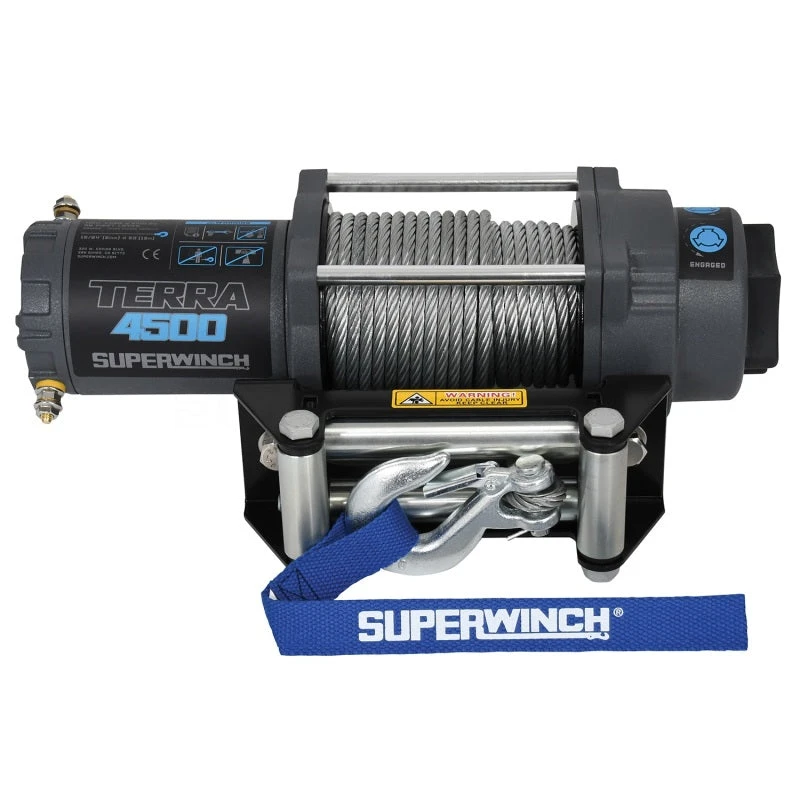 Superwinch 4500 LBS 12V DC 15/64in X 50ft Steel Rope Terra 4500 Winch - Gray Wrinkle 12 Superwinch 4500 LBS 12V DC 15/64in X 50ft Steel Rope Terra 4500 Winch - Gray Wrinkle - Image 10