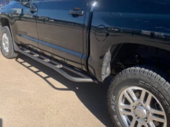 Cali Raised 2022 Toyota Tundra Rock Sliders - Non Hybrid / Kick Out / No Filler Plate / Powder Coat