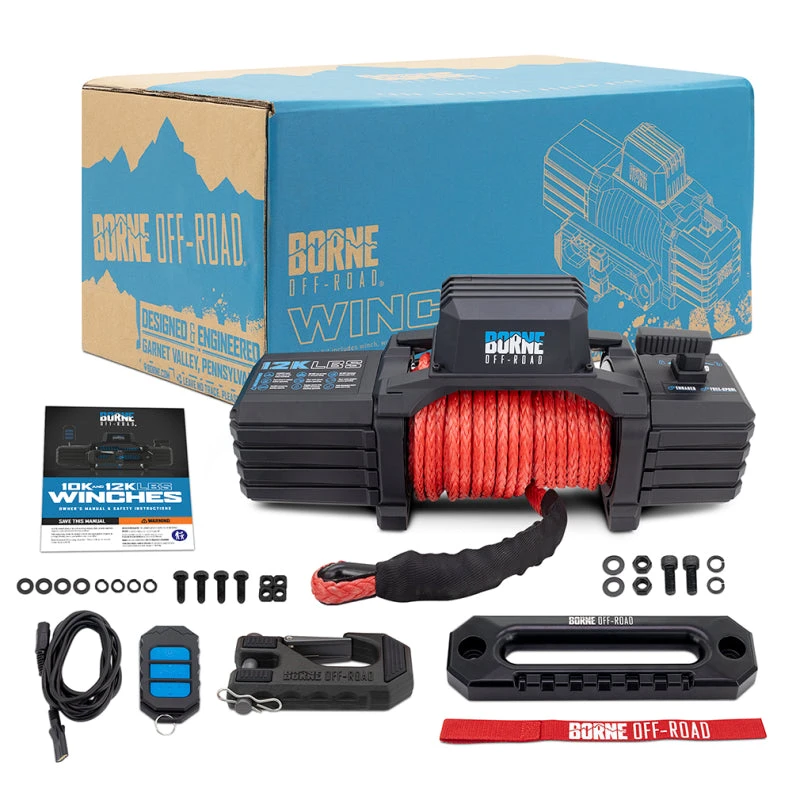 Borne Off-Road 12K Winch - Red Synthetic Rope 15 Borne Off-Road 12K Winch - Red Synthetic Rope - Image 13