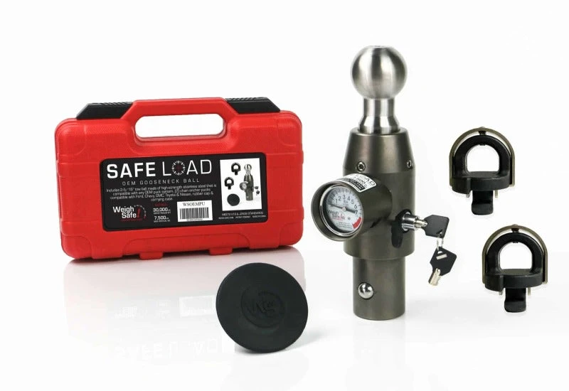 Weigh Safe OEM Gooseneck Ball For Ford/Chevrolet W/Pucks (30K GTWR) - Stainless Steel 3 Weigh Safe OEM Gooseneck Ball For Ford/Chevrolet W/Pucks (30K GTWR) - Stainless Steel