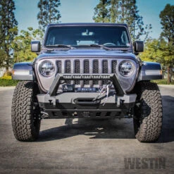 Westin 18+ Jeep Wrangler JL Stubby Front Bumper - Textured Black -Esptruck Shop ee4aec9c3bf82fd627dd9bd2ed8ffab2