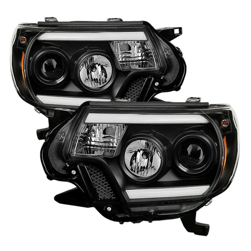Spyder Toyota Tacoma 12-15 Projector Headlights Light Bar DRL Black PRO-YD-TT12-LBDRL-BK 4 Spyder Toyota Tacoma 12-15 Projector Headlights Light Bar DRL Black PRO-YD-TT12-LBDRL-BK - Image 2