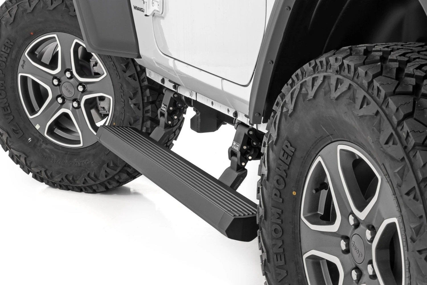 Rough Country Power Running Boards - Lighted - 2 Door - Jeep Wrangler JL (18-23) 3 Rough Country Power Running Boards - Lighted - 2 Door - Jeep Wrangler JL (18-23)