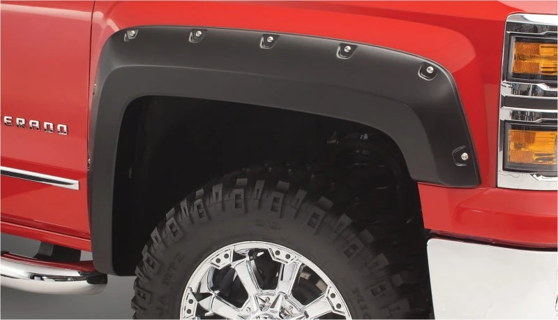 Bushwacker 14-18 Chevy Silverado 1500 Fleetside Pocket Style Flares 4pc - Black 11 Bushwacker 14-18 Chevy Silverado 1500 Fleetside Pocket Style Flares 4pc - Black - Image 9