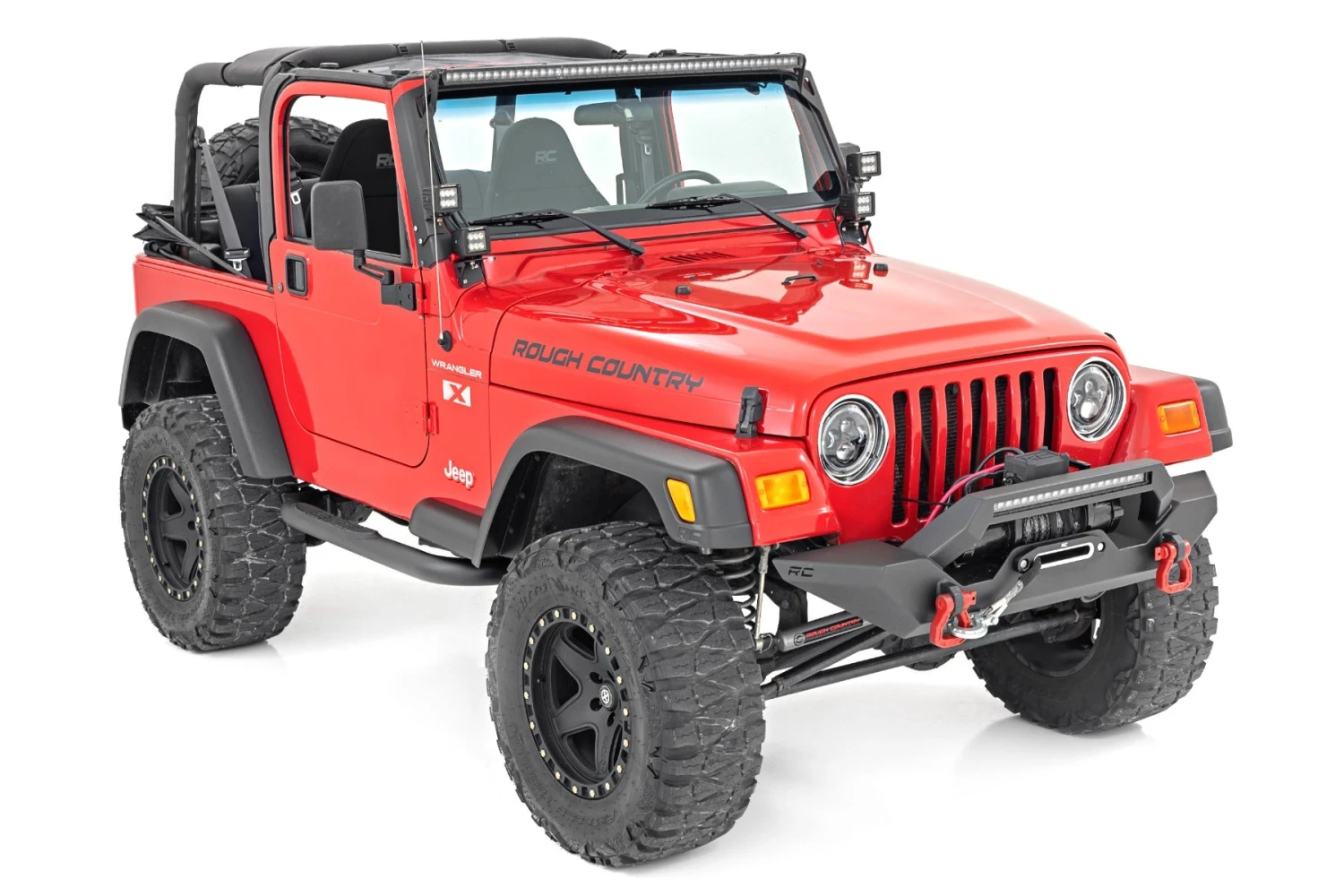 Rough Country Nerf Bar - 3inch Tube - Jeep Wrangler TJ (97-06) Wrangler YJ (87-95) 5 Rough Country Nerf Bar - 3inch Tube - Jeep Wrangler TJ (97-06) Wrangler YJ (87-95) - Image 3